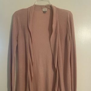 Pale pink cardigan sweater